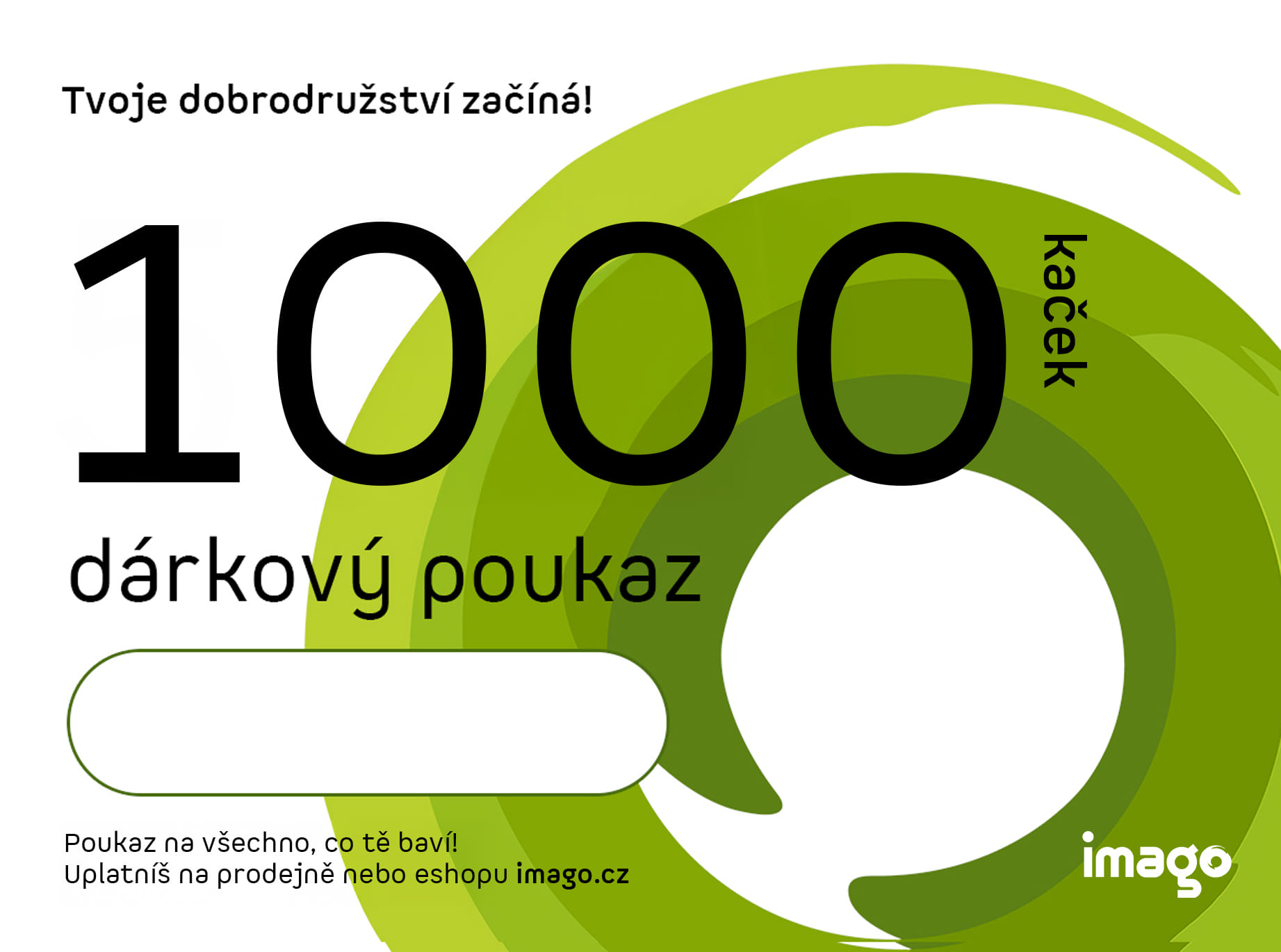 Tlačený darčekový poukaz 1000 CZK