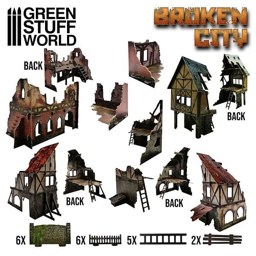 Obrázok Green Stuff World: Broken City Terrain Set