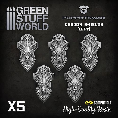 Obrázok Dekorace Green Stuff World: Dragon Shields, 5 ks