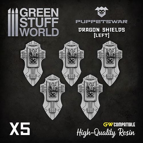 Obrázok Dekorace Green Stuff World: Dragon Shields, 5 ks