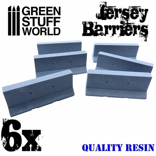 Obrázok Dekorace Green Stuff World: Jersey Barriers, 6 ks