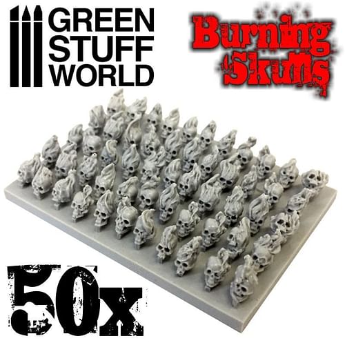 Obrázok Dekorace Green Stuff World: Resin Burning Skulls