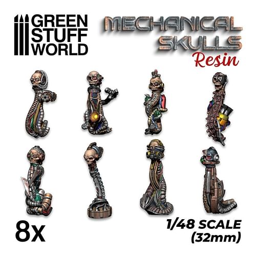 Obrázok Dekorace Green Stuff World: Resin Mechanical Skulls