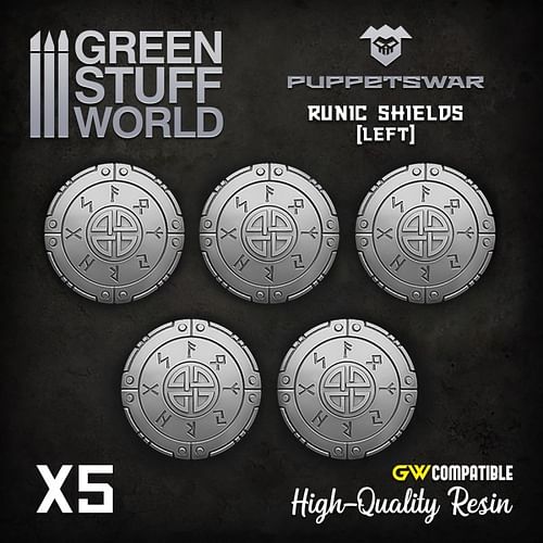 Obrázok Dekorace Green Stuff World: Runic Shields, 5 ks