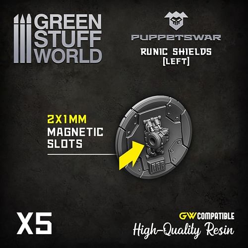 Obrázok Dekorace Green Stuff World: Runic Shields, 5 ks