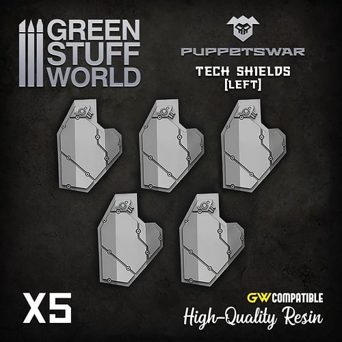 Obrázok Dekorace Green Stuff World: Tech Shields, 5 ks