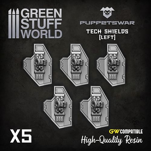 Obrázok Dekorace Green Stuff World: Tech Shields, 5 ks