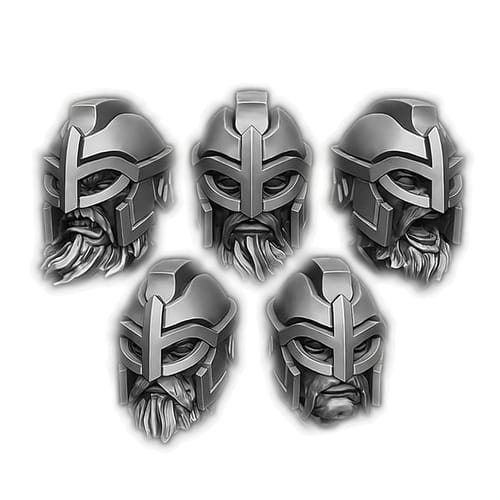 Levně Dekorace Green Stuff World: Viking Heads, 5 ks