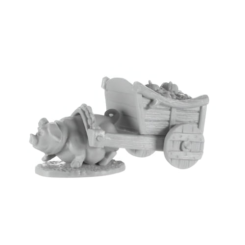 Dekorácia prasa a vozík Dekorácia prasa a vozík