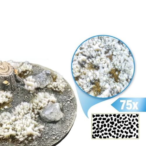 Dekorace Shrubs Tufts - Frosted snow, samolepící Dekorace Shrubs Tufts - Frosted snow, samolepící