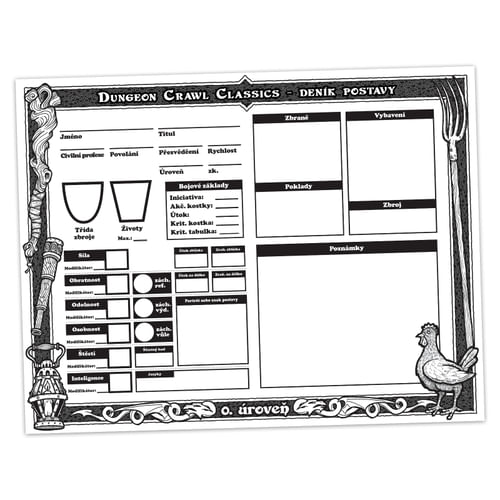 Denník postavy pre DCC Denník postavy pre DCC