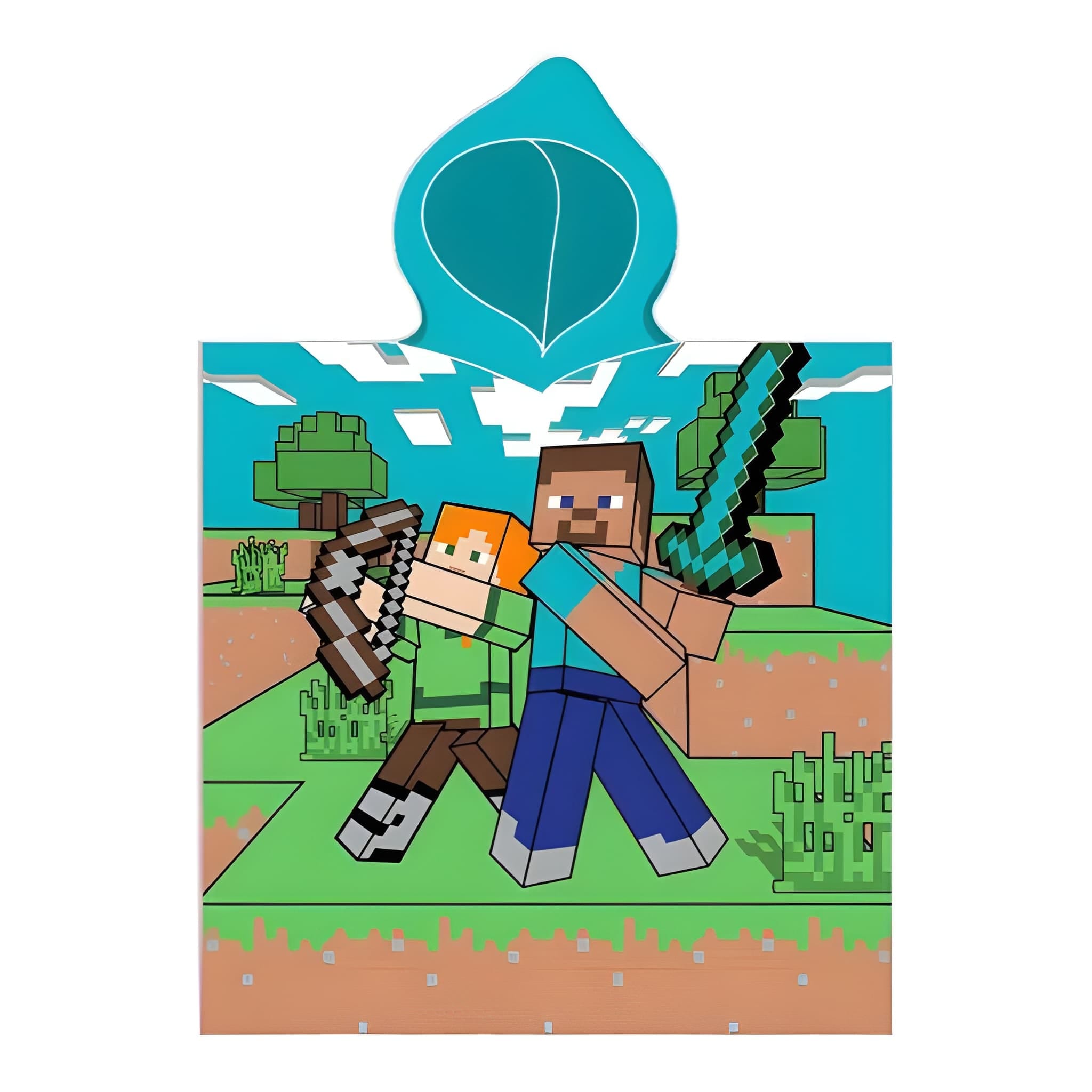 Detské pončo Minecraft