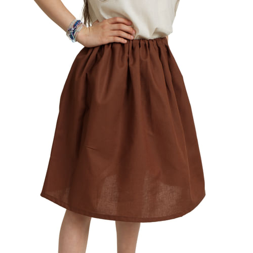 Dívčí sukně Hobitka, hnědá Dívčí sukně Hobitka, hnědá