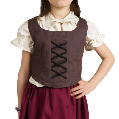 Dívčí živůtek Hobitka, hnědý Dívčí živůtek Hobitka, hnědý