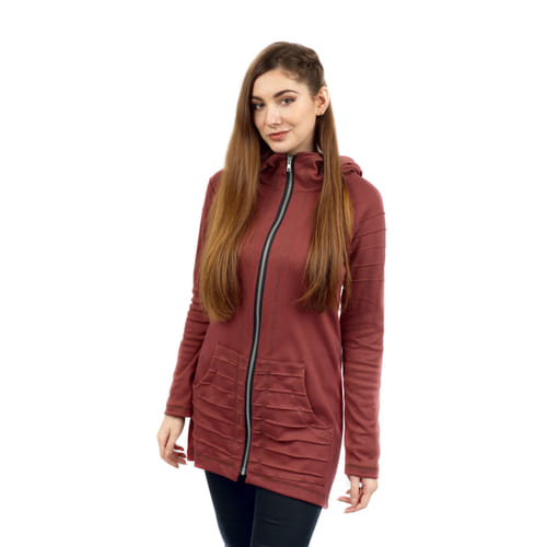 Dlhá mikina dámska Ciri - škoricová Dlhá mikina dámska Ciri - škoricová