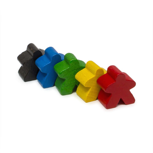 Levně Dřevěná figurka (Meeple), barva černá