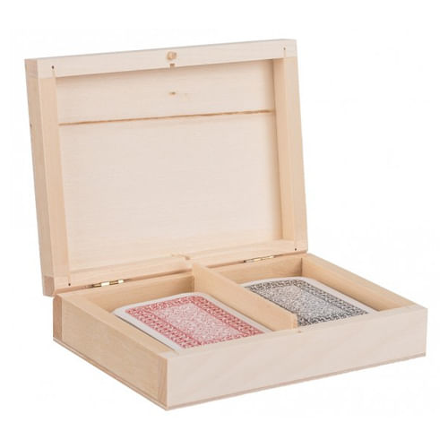 Drevená krabička na karty Drevená krabička na karty