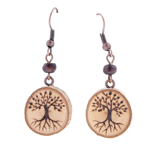 Drevené náušnice Strom Drevené náušnice Strom