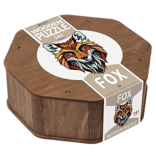 Drevené puzzle Líška (drevená krabička) Drevené puzzle Líška (drevená krabička)