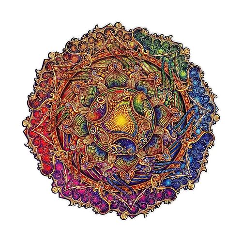 Obrázok Dřevěné puzzle Mandala nekonečné hojnosti (velikost M)