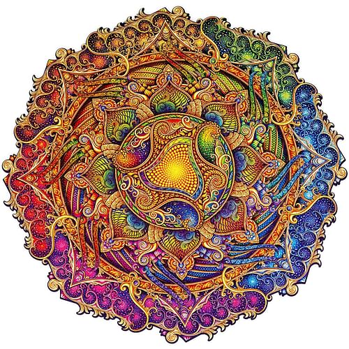 Obrázok Dřevěné puzzle Mandala nekonečné hojnosti (velikost XL)