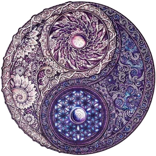 Obrázok Dřevěné puzzle Mandala překlenujících protikladů (velikost XL)