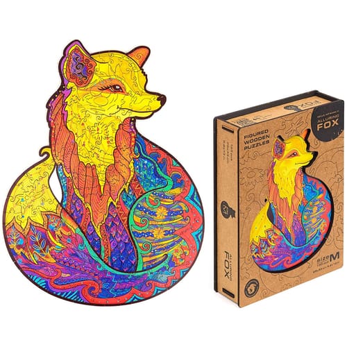 Drevené puzzle Zvodná líška (veľkosť M) Drevené puzzle Zvodná líška (veľkosť M)