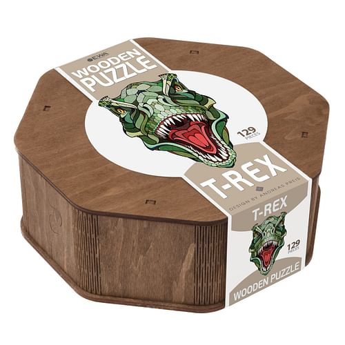 Obrázok Dřevěné puzzle T-Rex (dřevěná krabice)