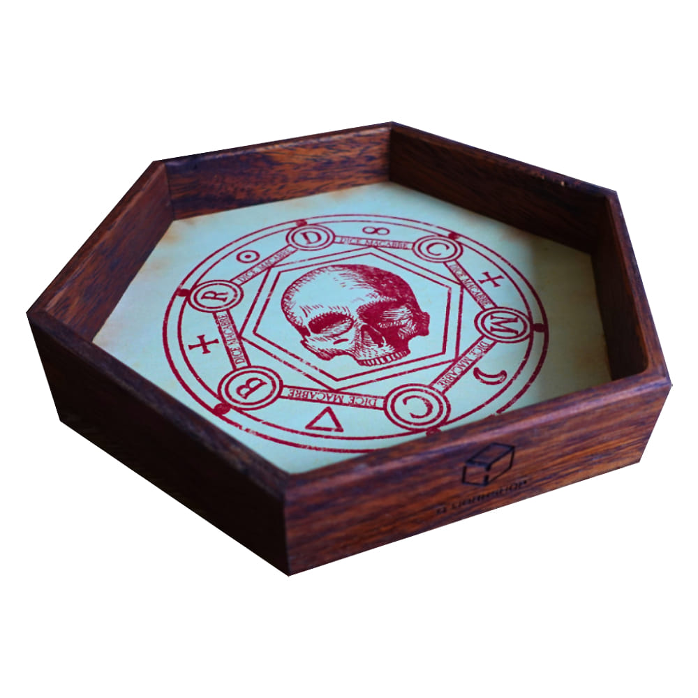 Drevený Dice Tray - Dice Macabre
