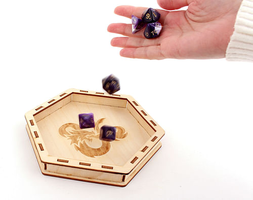 Obrázok Dřevěný Dice Tray - dračí