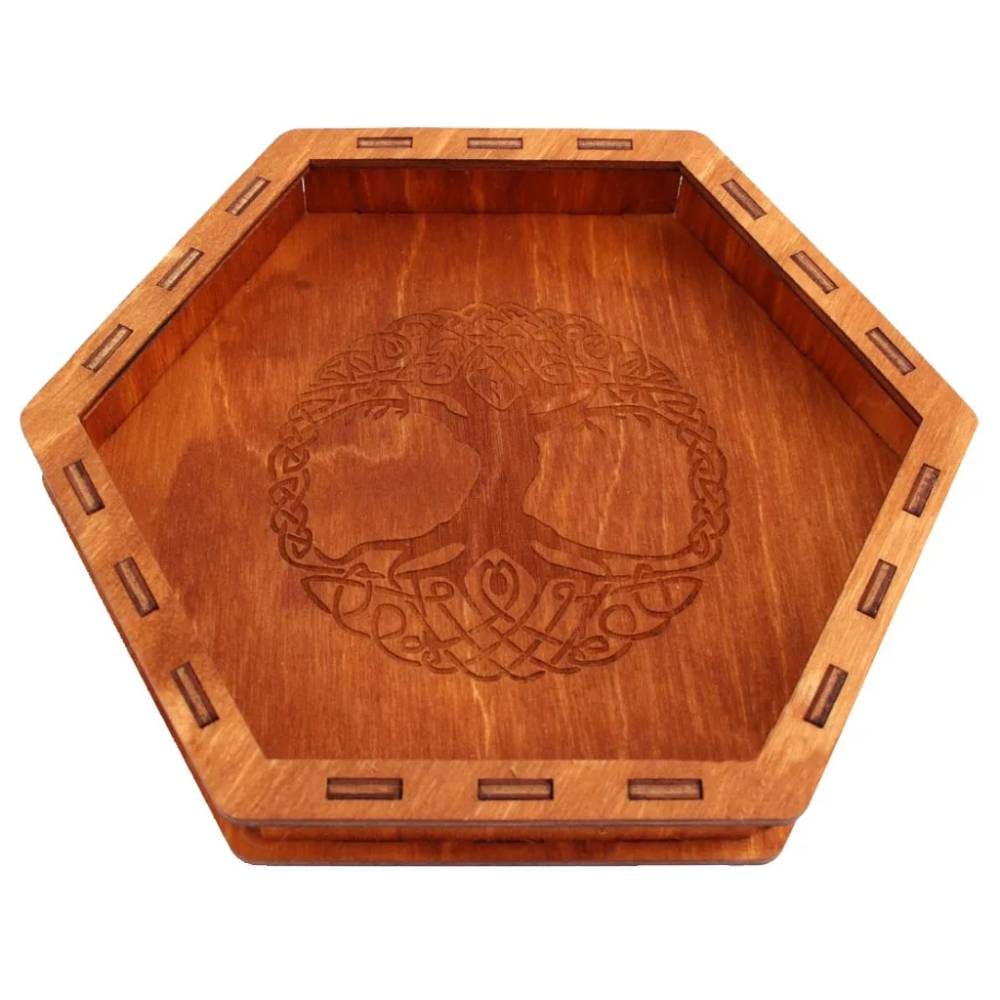 Drevený Dice Tray - Strom