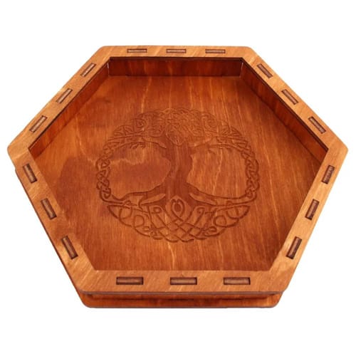 Levně Dřevěný Dice Tray - Strom