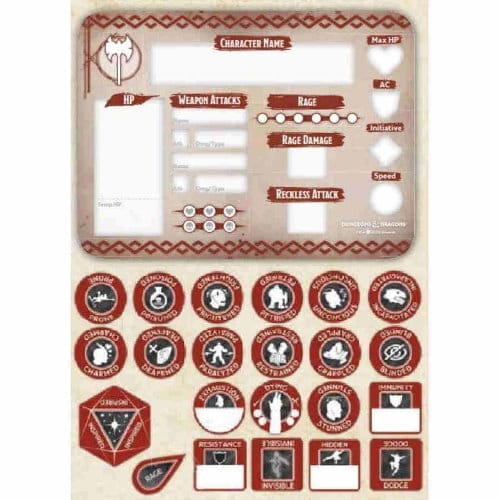 Dungeons & Dragons - Barbarian Token Set Dungeons & Dragons - Barbarian Token Set
