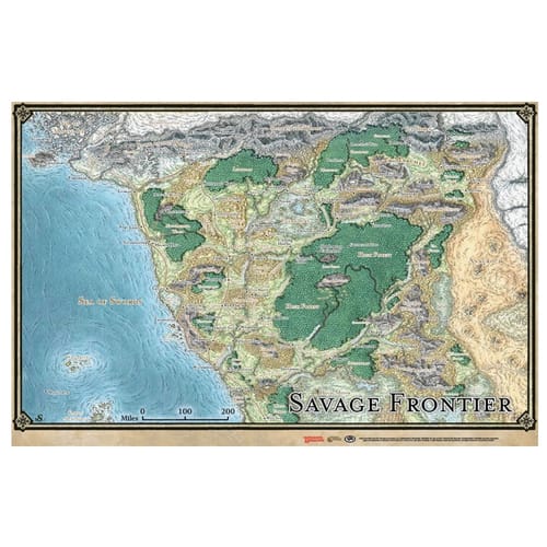 Dungeons & Dragons: Savage Frontier Map Dungeons & Dragons: Savage Frontier Map