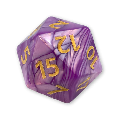 Dvadsaťstenná kocka Fialová perla (40mm) Dvadsaťstenná kocka Fialová perla (40mm)