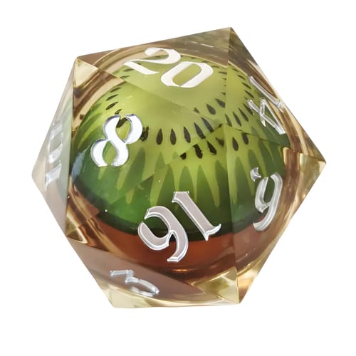 Levně Dvacetistěnná kostka - Kiwi (5,5 cm)