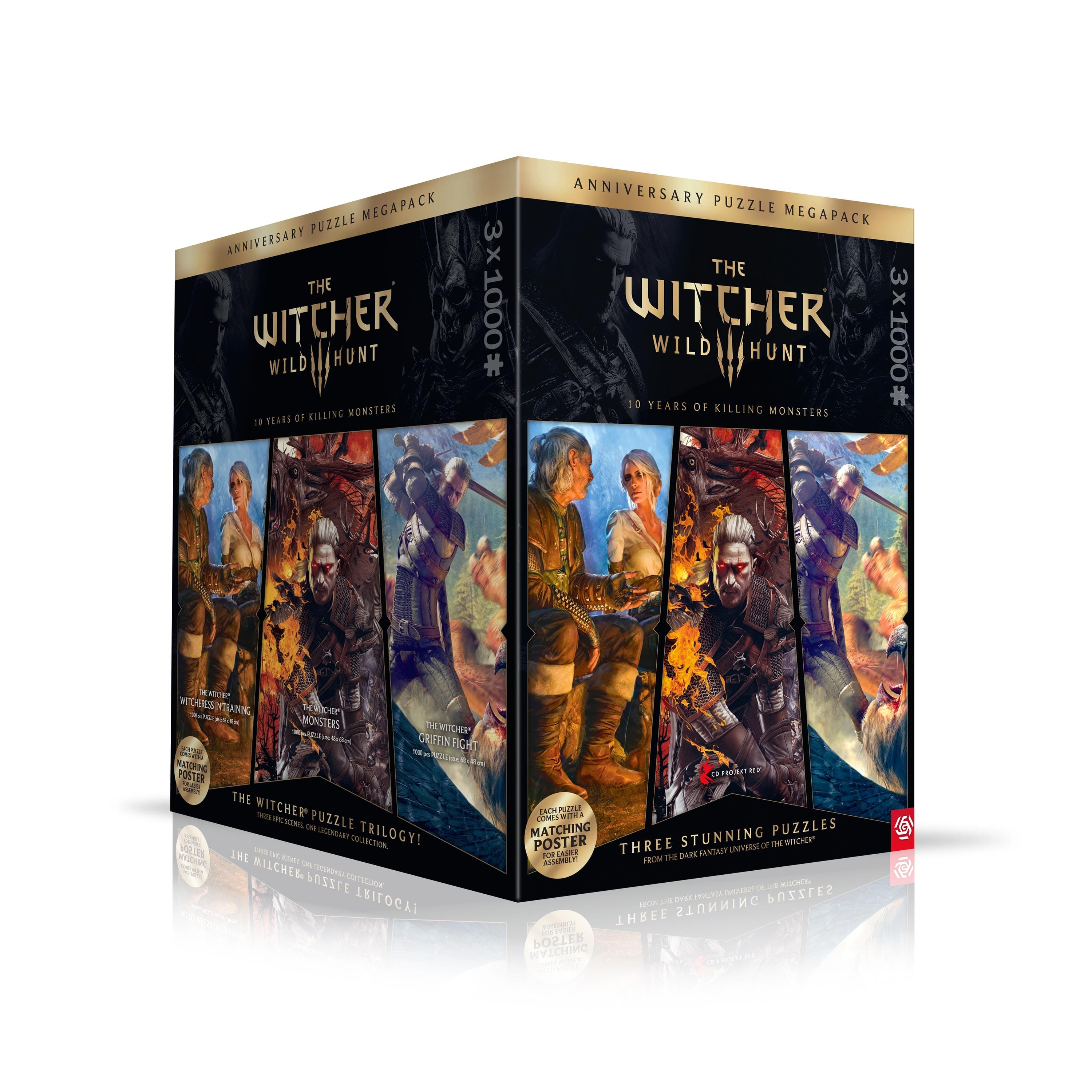 Exkluzívny set 3 puzzlí - Zaklínač 3: Wild Hunt Anniversary