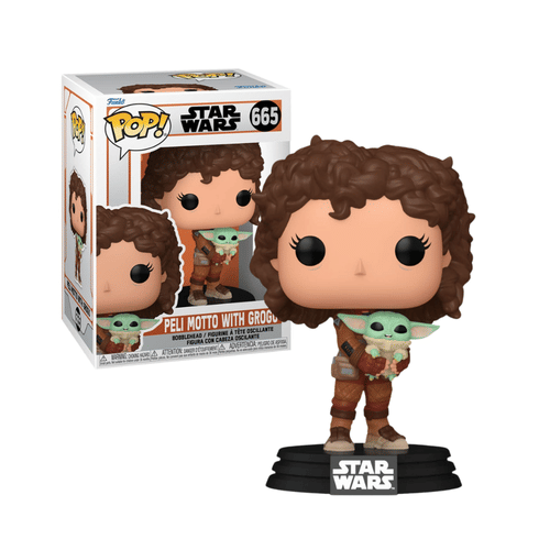 Levně Figurka Mandalorian - Peli Motto with Grogu Funko POP!