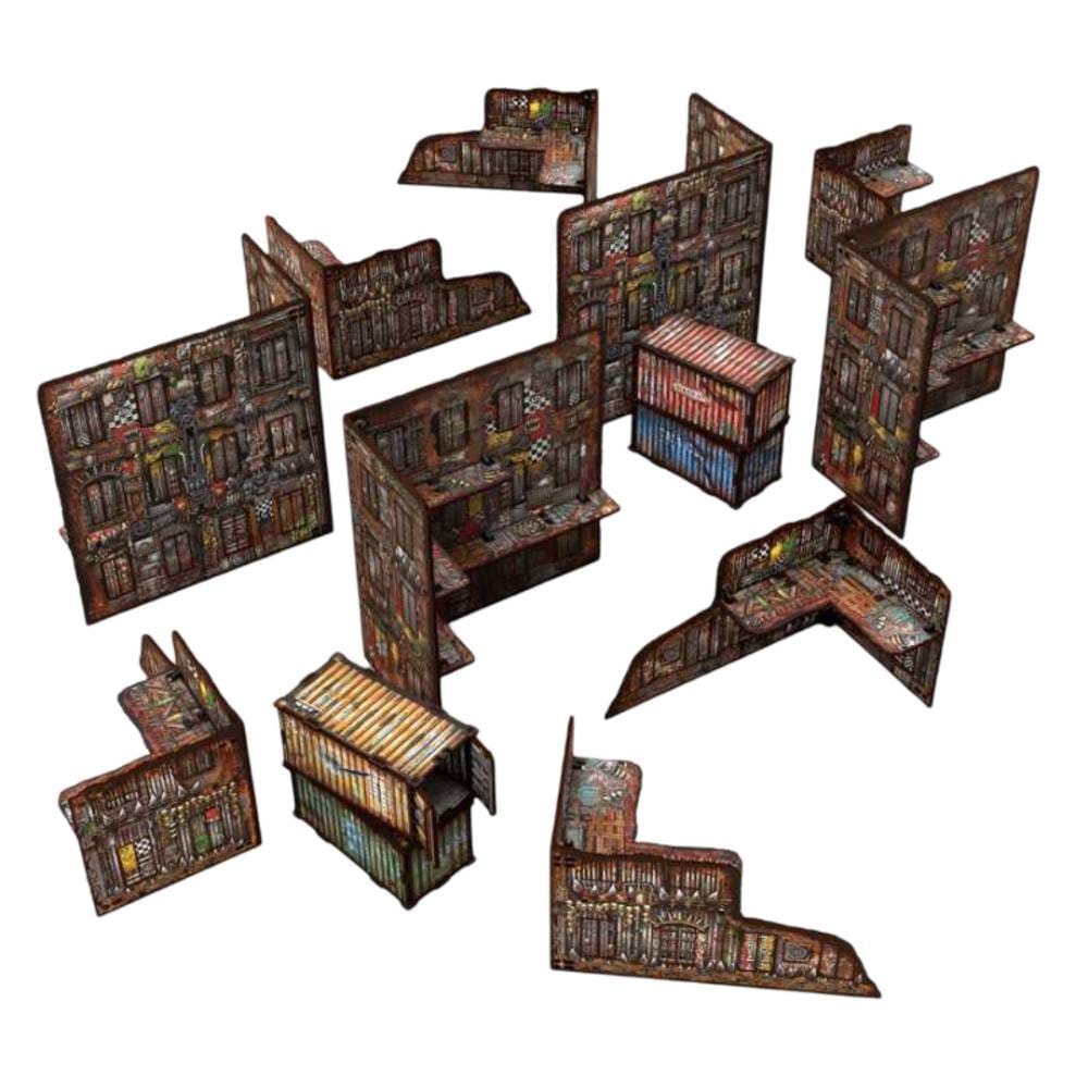 Green Stuff World: Pre-Painted Foldable WTC terrain pack - Orks