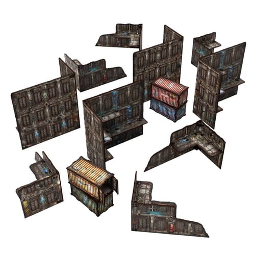 Green Stuff World: Pre-Painted Foldable WTC terrain pack - Sci-fi