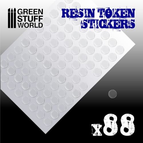 Green Stuff World: Resin Token Stickers (15mm), 88 ks Green Stuff World: Resin Token Stickers (15mm), 88 ks