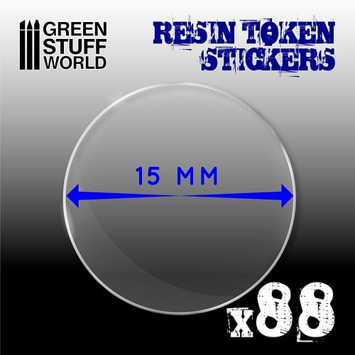 Obrázok Green Stuff World: Resin Token Stickers (15mm), 88 ks