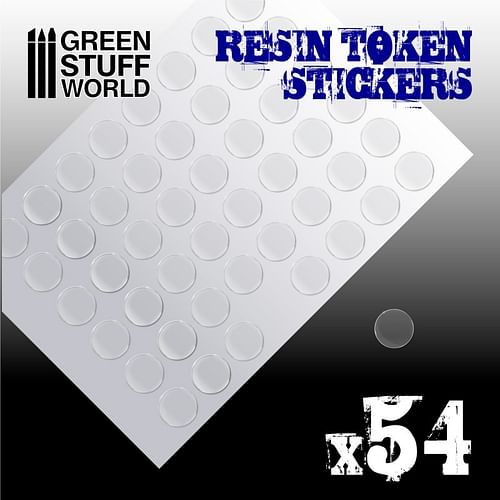 Obrázok Green Stuff World: Resin Token Stickers (20mm), 54 ks