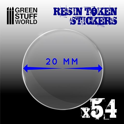 Obrázok Green Stuff World: Resin Token Stickers (20mm), 54 ks