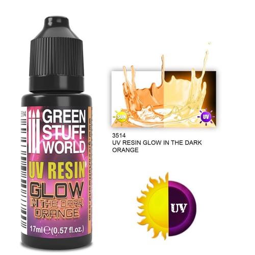 Green Stuff World: UV Resin - Glow in the Dark: Orange Green Stuff World: UV Resin - Glow in the Dark: Orange