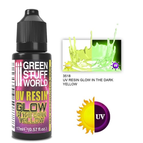 Green Stuff World: UV Resin - Glow in the Dark: Yellow Green Stuff World: UV Resin - Glow in the Dark: Yellow