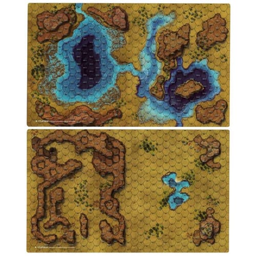 Levně Herní podložka BettleTech: Savannah Large Lakes Battlemat