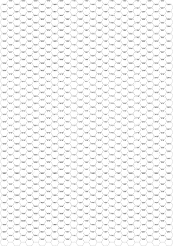 Hexový papier s číslovanými hexy Hexový papier s číslovanými hexy