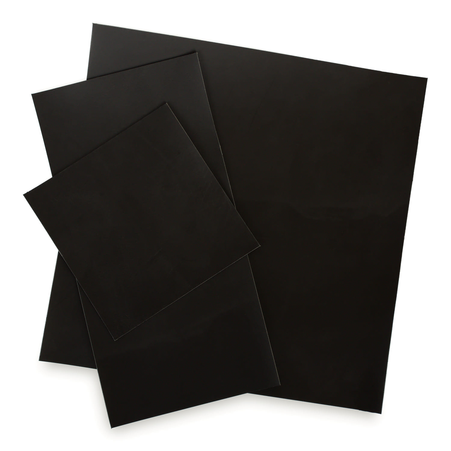 Hovädzia koža - hotové kusy, čierna