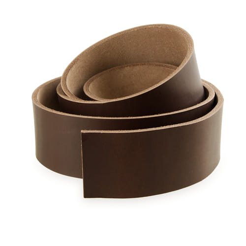 Levně imago Hovězí kůže na opasek - hnědá, 4 cm, délka 130 cm